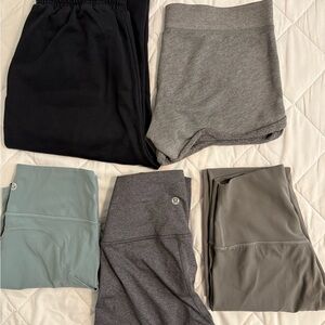 Women’s Gray and Black Leggings / Sweatpants / Shorts * 5, Size 2/S